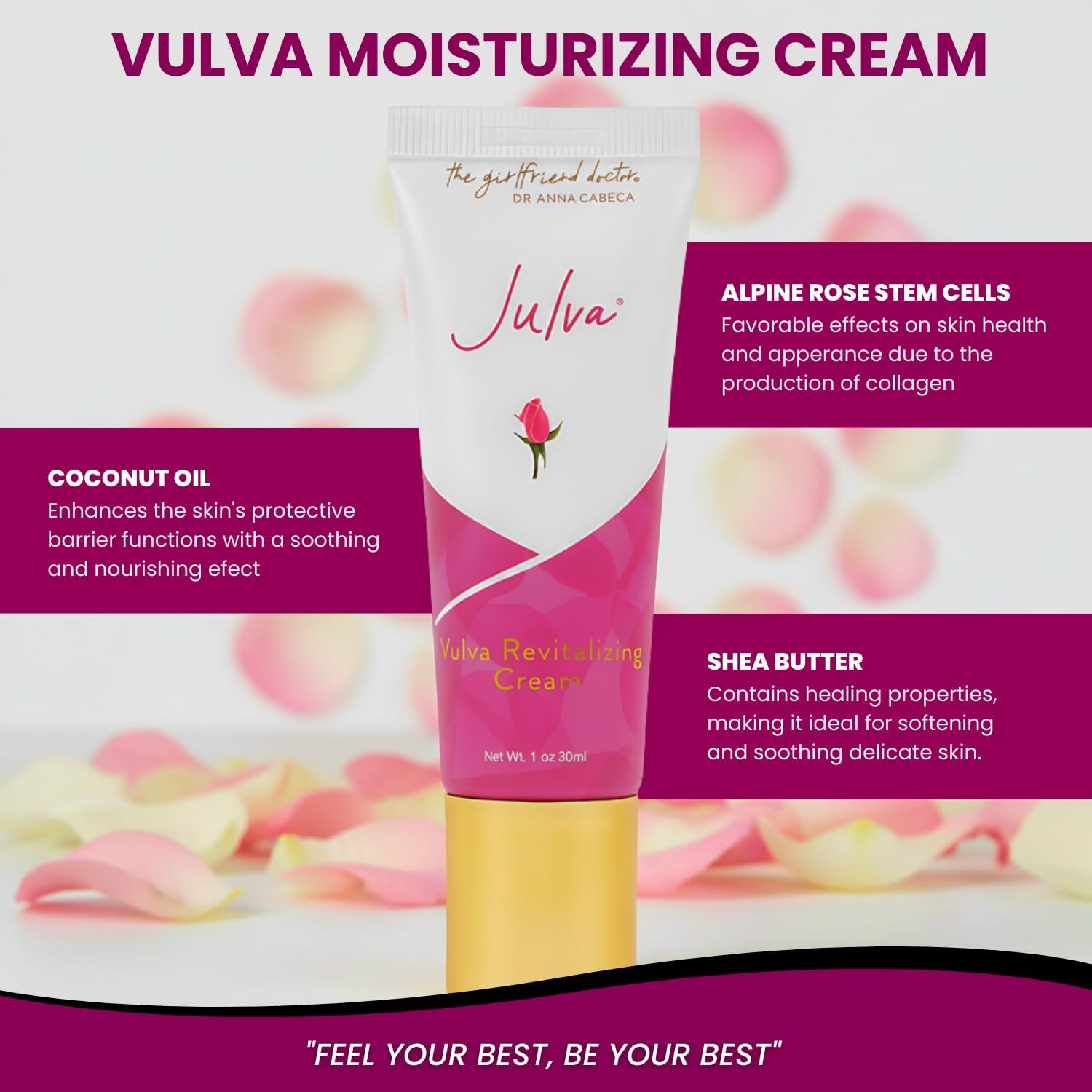 Julva jar label detail showing formulation and Dr. Anna Cabeca branding clarity