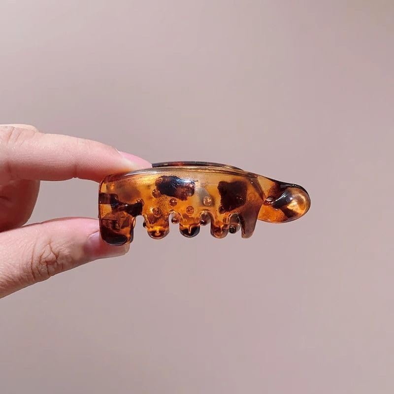 JUNCHAO side profile showing hinge and teeth for stronger hair grip