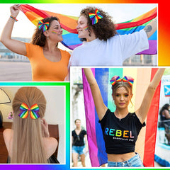 JUNEBRUSHS lifestyle shot at Pride parade illustrating celebratory styling