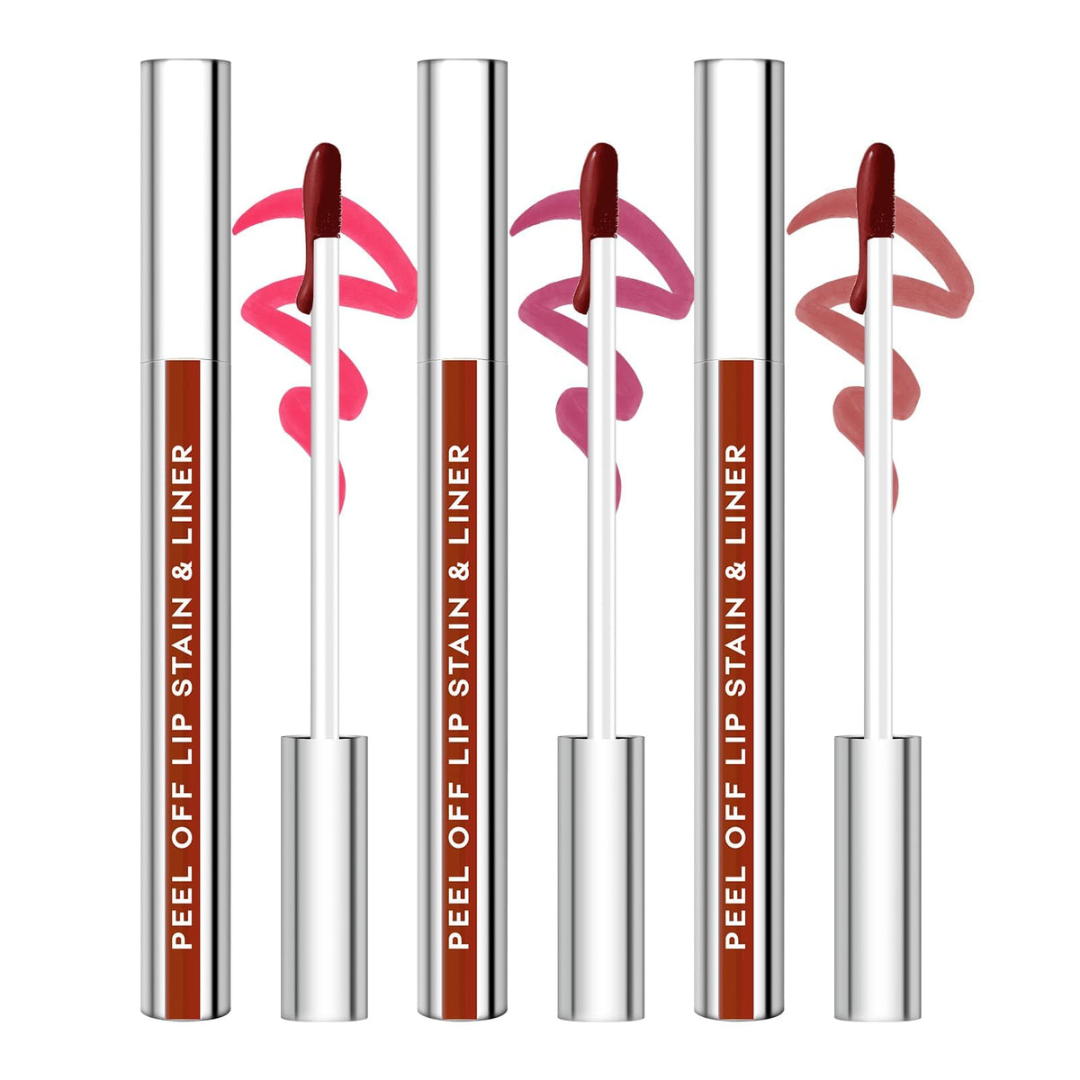 JUNECODE front packaging showing three-shade lip stain set and benefits