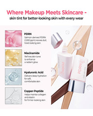 JUNG SAEM MOOL application on hand demonstrating blendable coverage and natural-looking finish