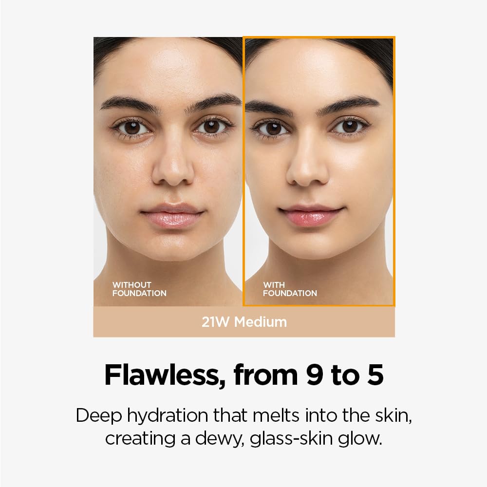 JUNG SAEM MOOL split-face before and after showing natural radiant benefit