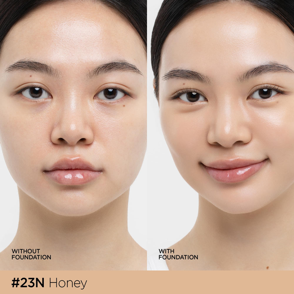 JUNG SAEM MOOL open cushion with puff showing easy application benefit
