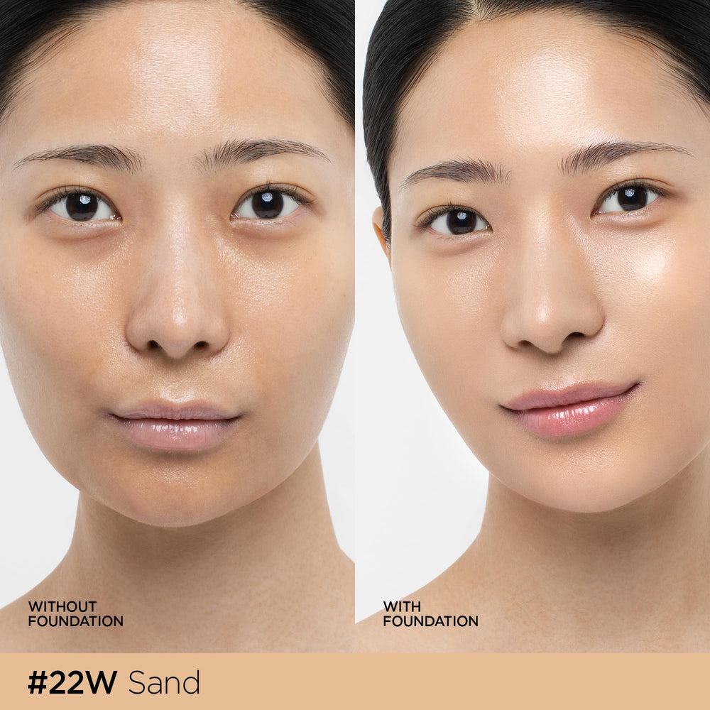 JUNG SAEM MOOL open compact with puff showing easy application benefit