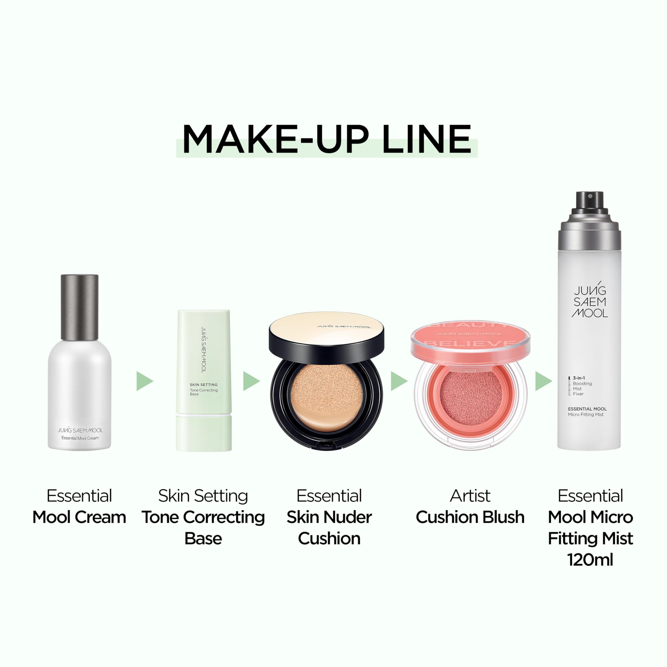 JUNG SAEM MOOL primer in hand showing 1.35 fl oz scale and portability