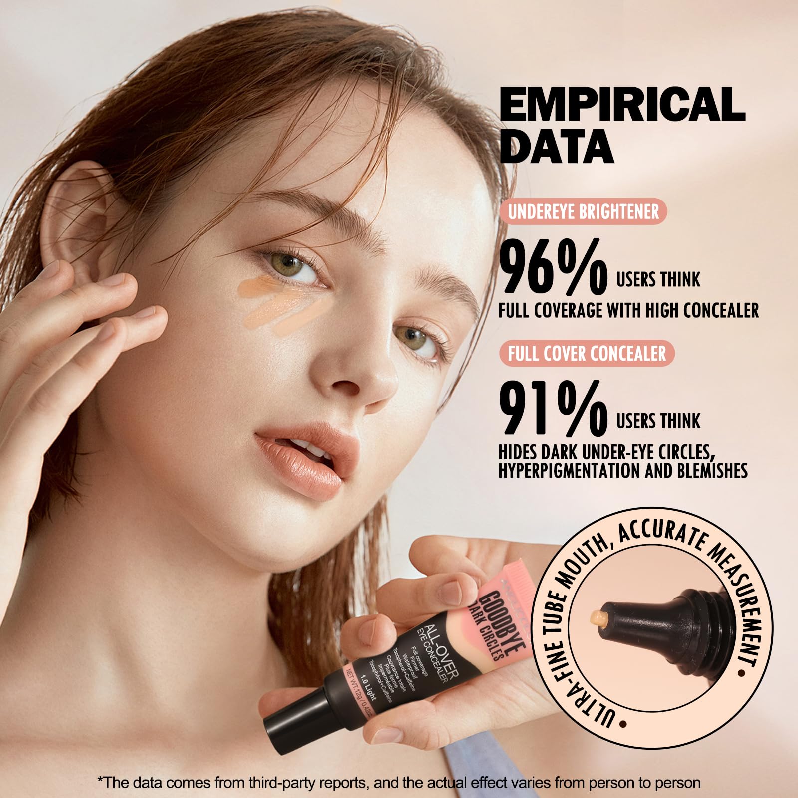 Junhe concealer next to foundation showing layering and seamless finish