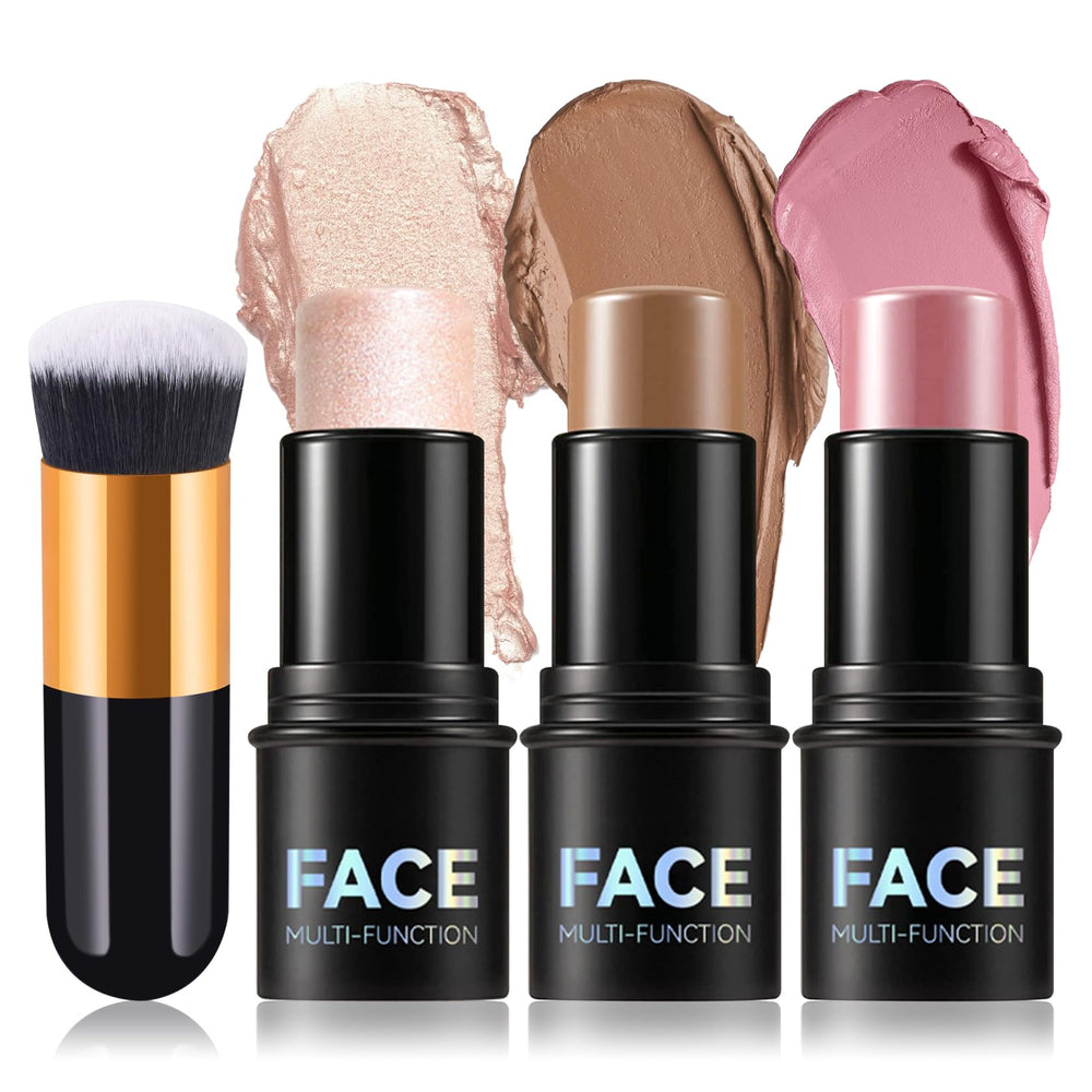 JunKuJK front packaging showing the three-stick contour kit and brush for easy travel