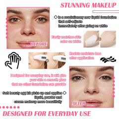 JunKuJK loose setting powder open jar demonstrating fine texture and mattifying finish