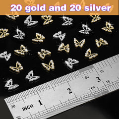 Juome charms beside ruler showing size and precise nail fit benefit