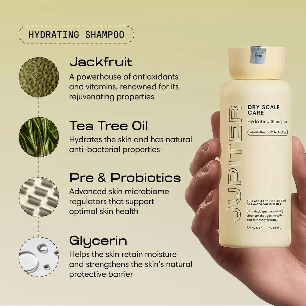 Jupiter shampoo being massaged into scalp for refreshing cleanse