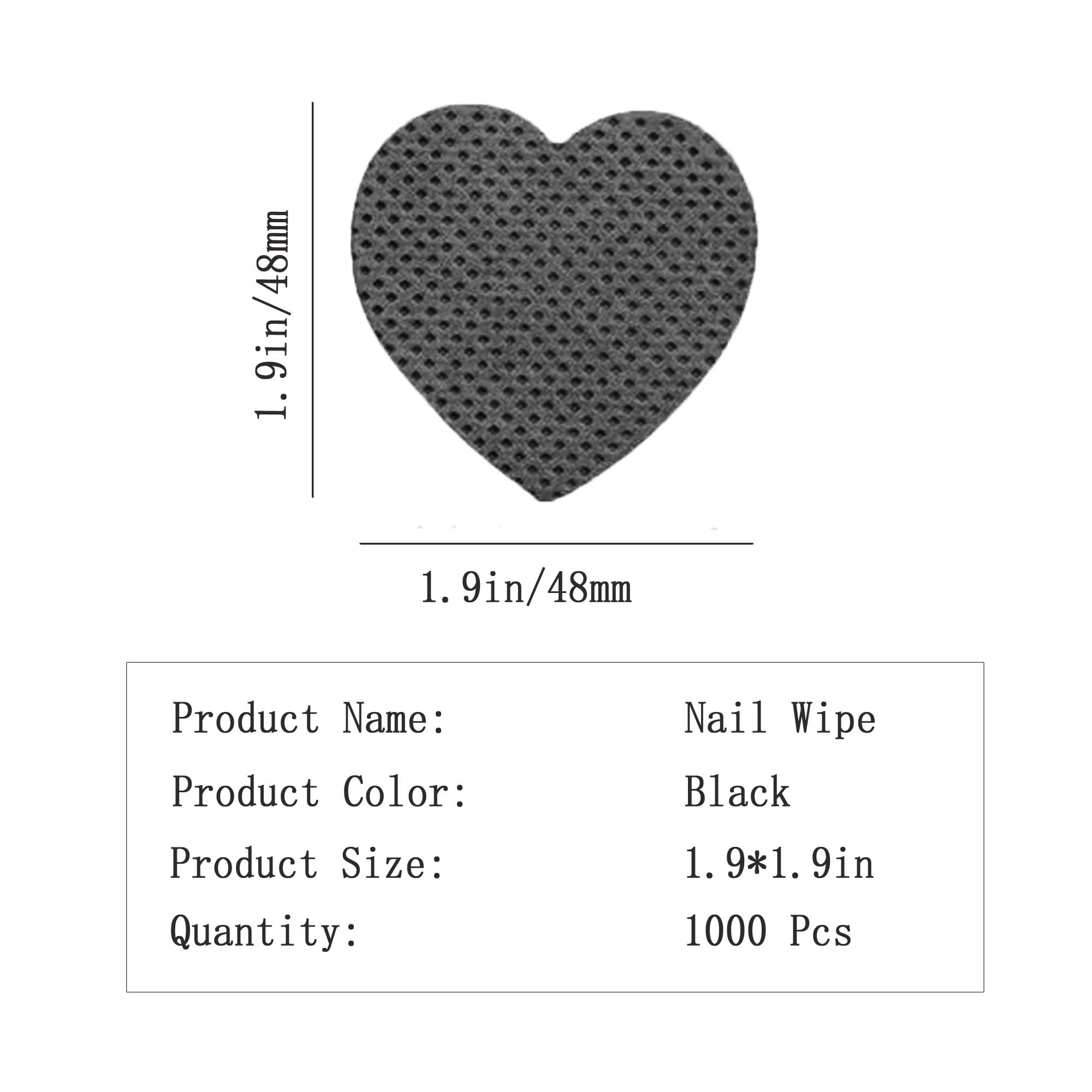 Jusbuya heart-shaped wipe close-up highlighting soft shape and precision