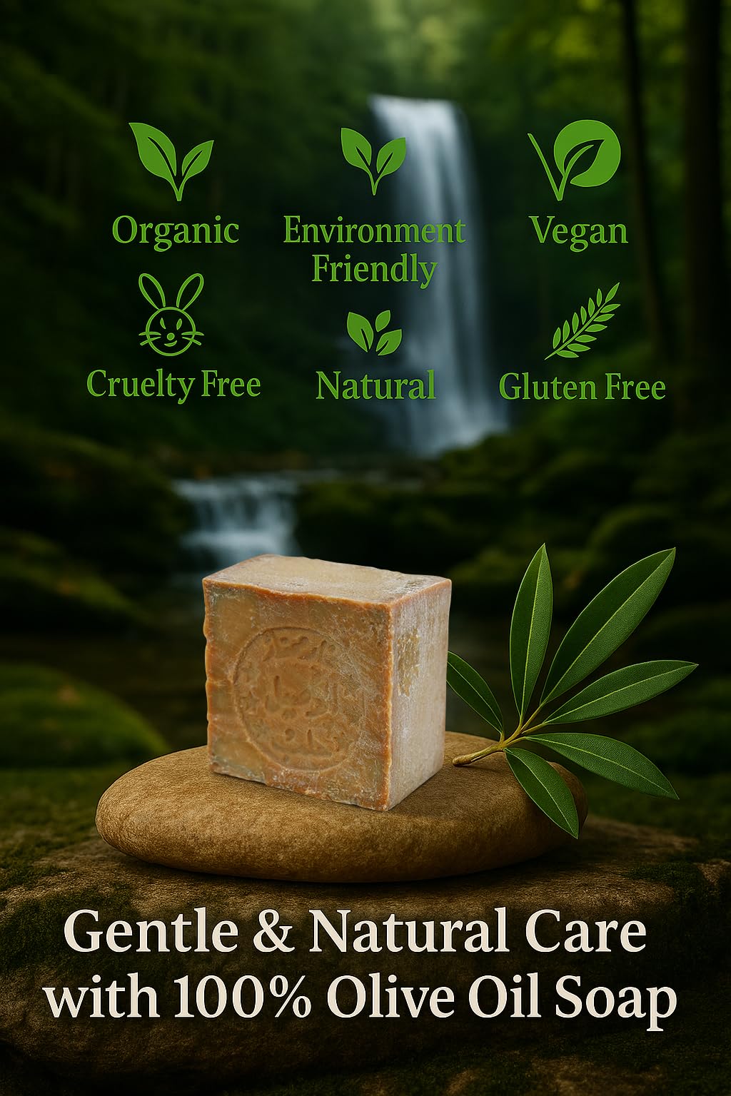 JUSIZA soap cut side detail revealing handmade layers and natural ingredient transparency benefit
