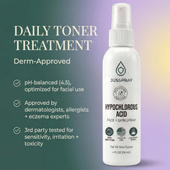 JusSpray droplets on hand showing light water-like texture and quick-dry feel