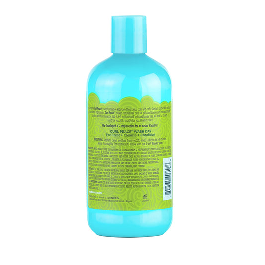 Just For Me Curl Peace creamy conditioner texture close-up illustrating rich slip for detangling