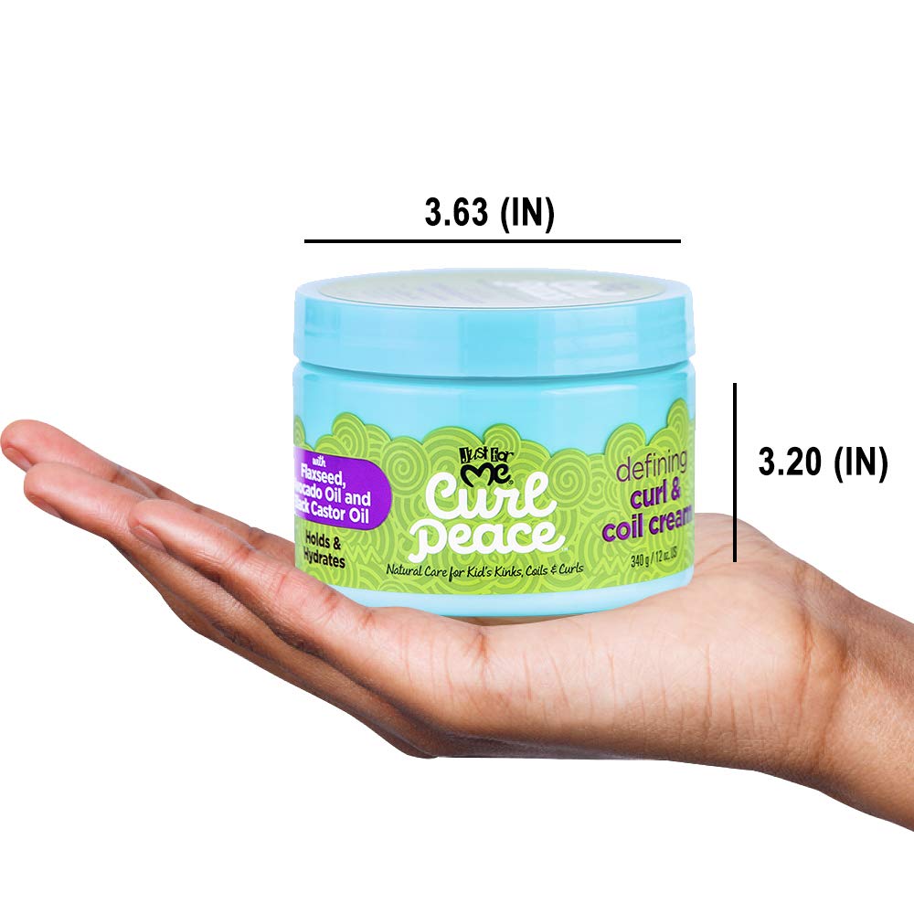 Open jar of Just For Me cream with swipe to show spreadability and slip