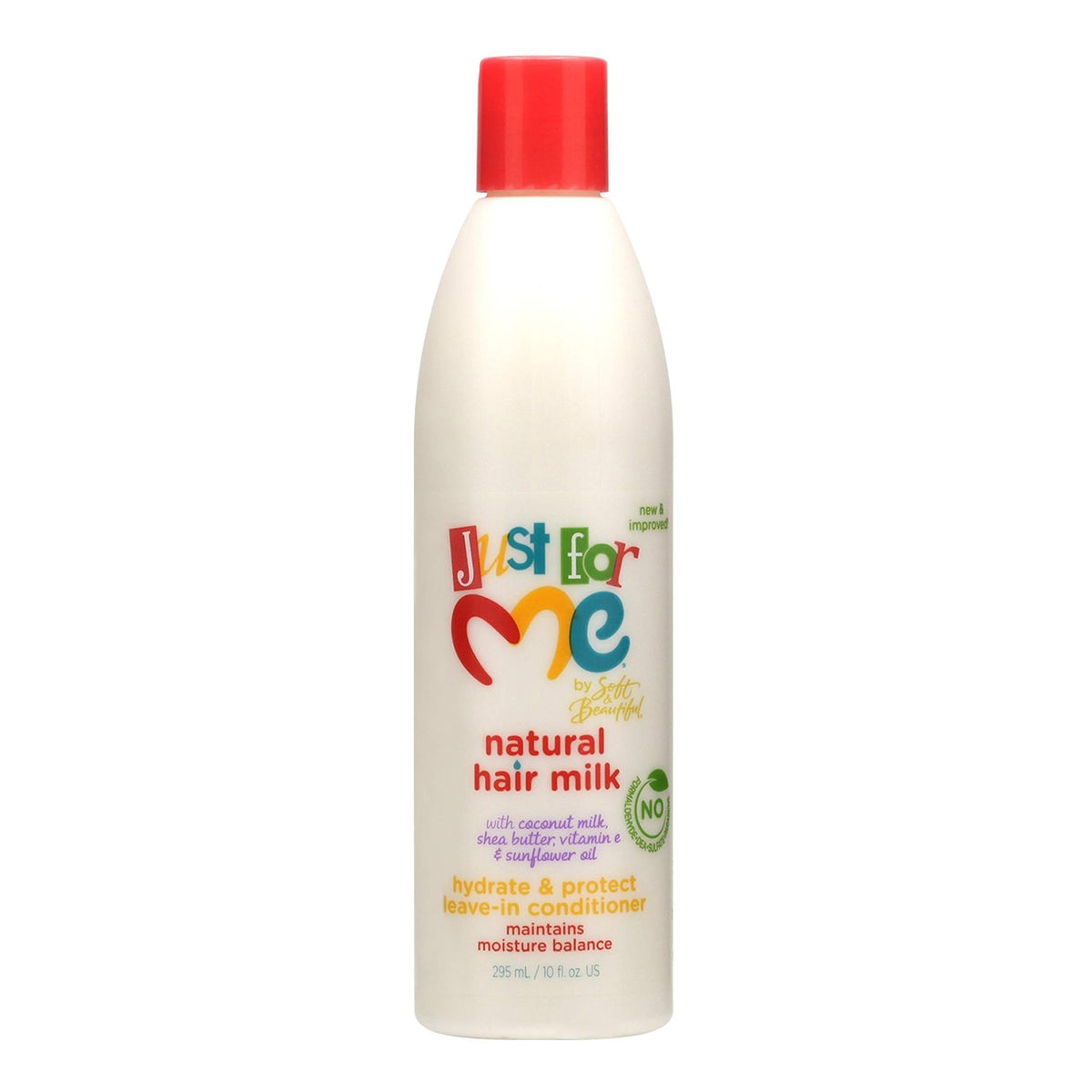 Just For Me front bottle showing label and product size for quick identification and benefit