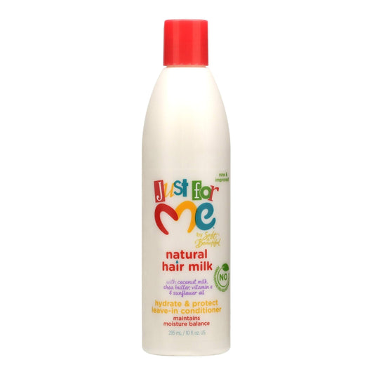 Just For Me front bottle showing label and product size for quick identification and benefit