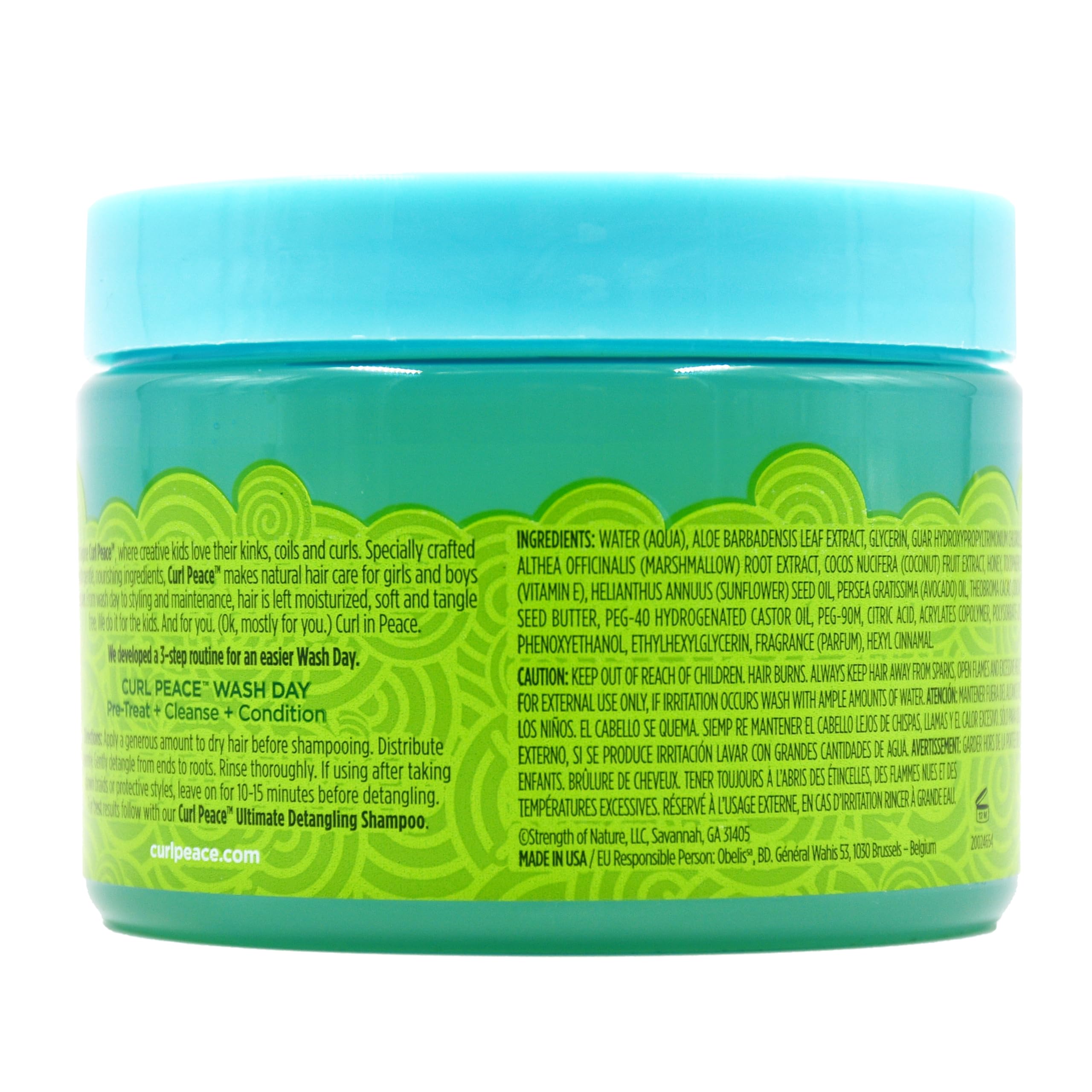 Just For Me applied on curly hair demonstrating smoother combing