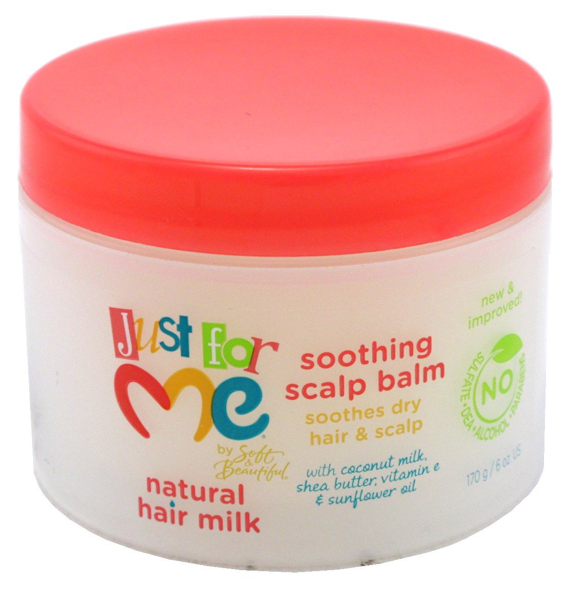 Just For Me front packaging of 6 oz balm showing label and jar benefit
