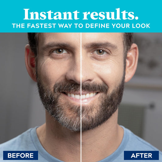 Just for Men close-up brush applicator demonstrating precise application