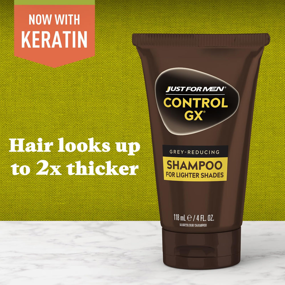 Just for Men application in shower showing easy use and gradual results