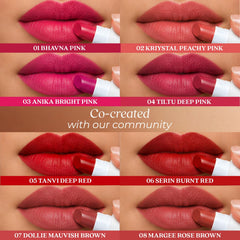 Just Herbs lipstick texture close-up highlighting smooth moisturizing finish