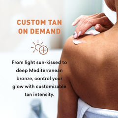Just Nutritive before and after on arms showing natural bronzed result