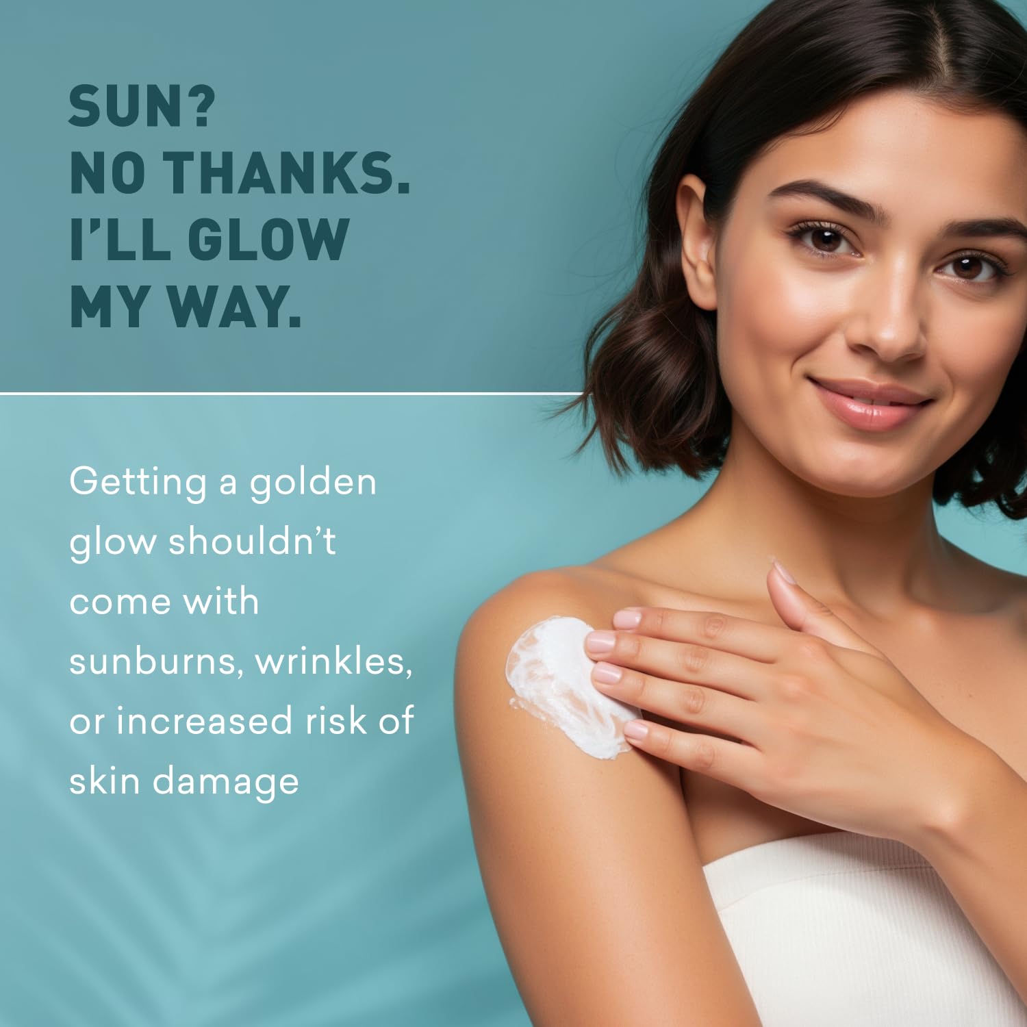 Just Nutritive lotion texture on hand demonstrating smooth moisturizing finish