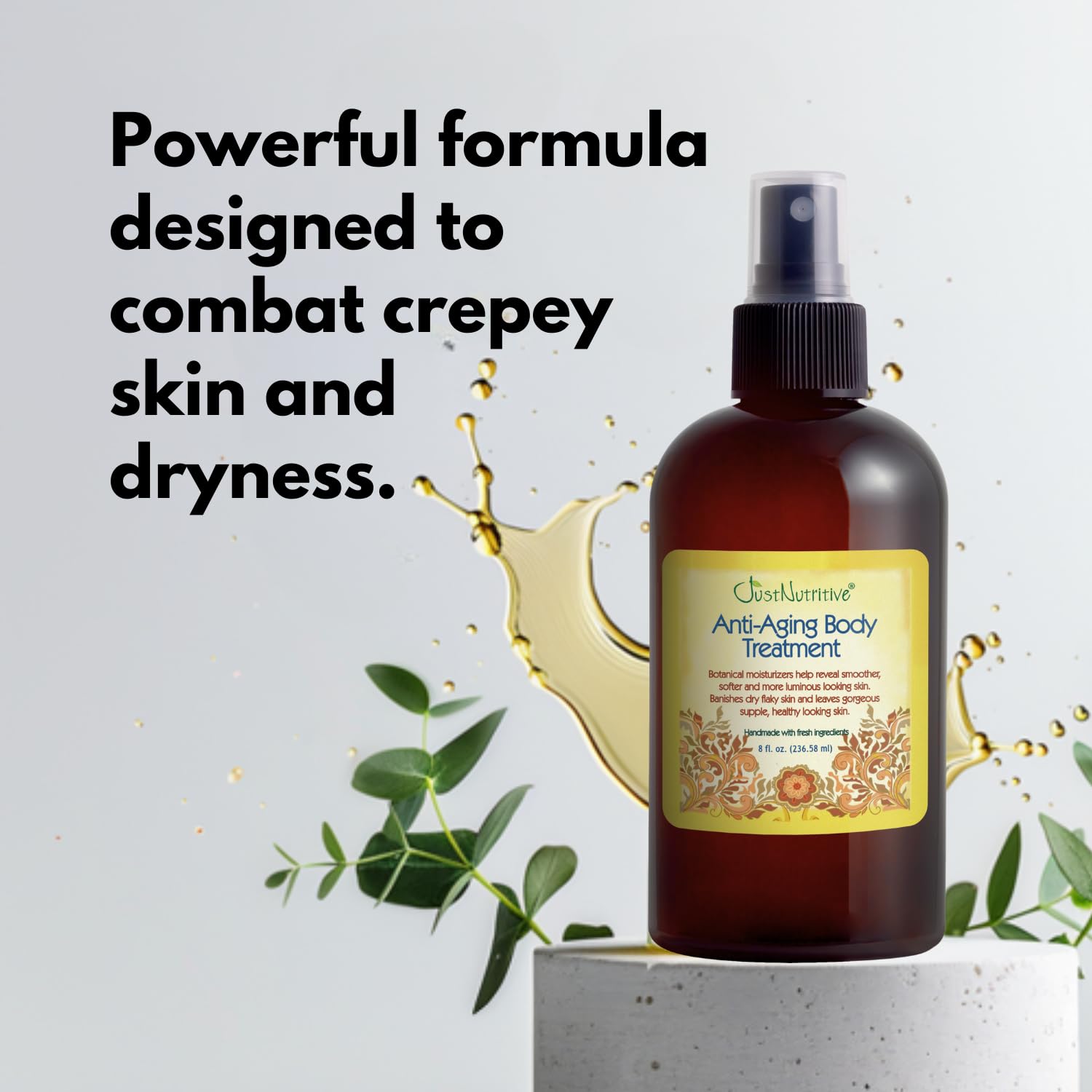 Just Nutritive label close-up highlighting ingredient information benefit
