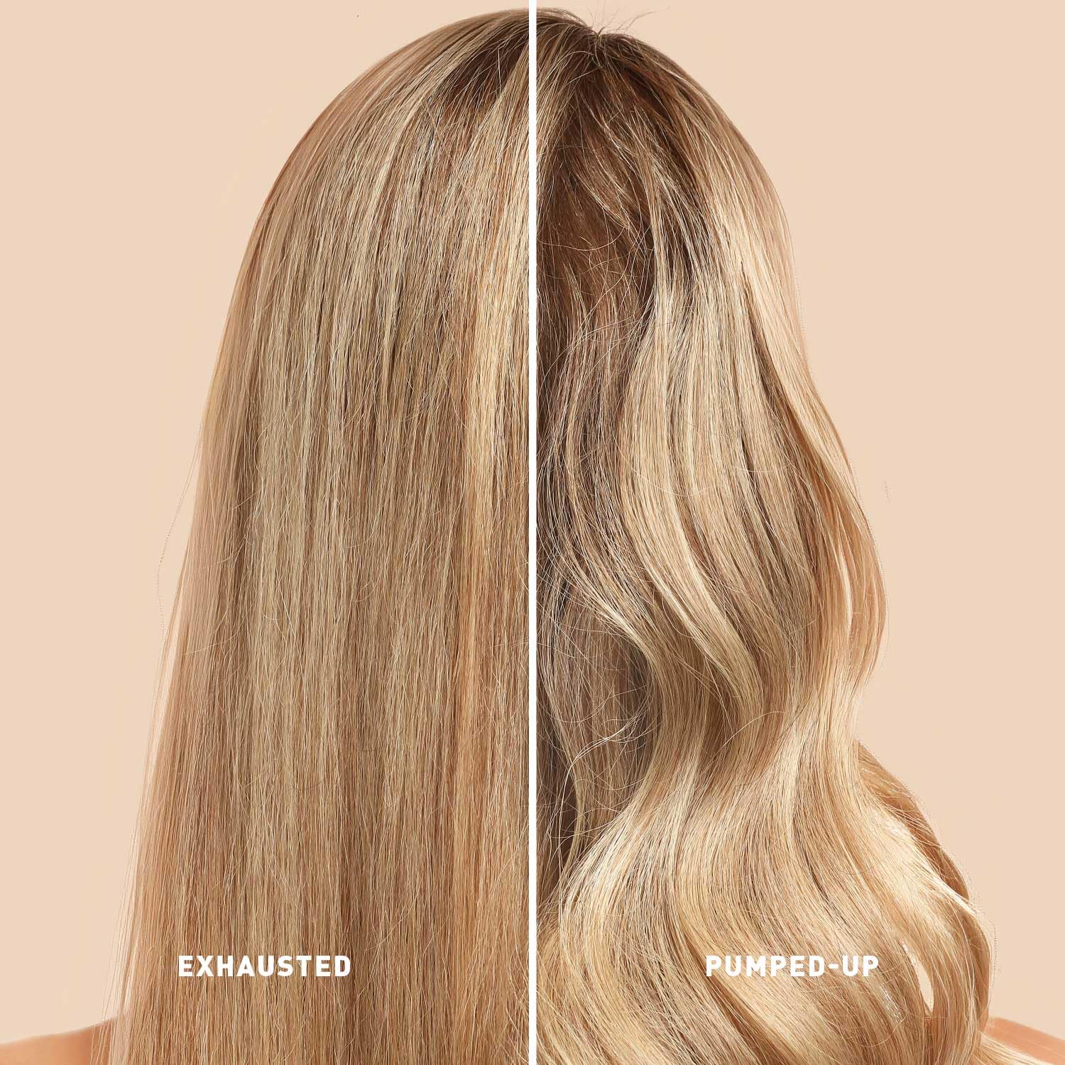 Styled dry hair after Just Nutritive use showing smooth shine and frizz control
