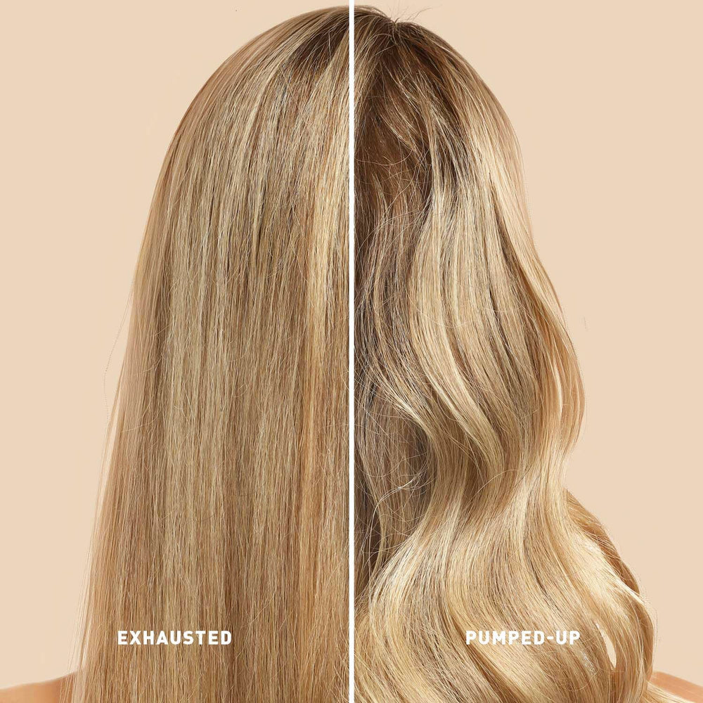 Styled dry hair after Just Nutritive use showing smooth shine and frizz control