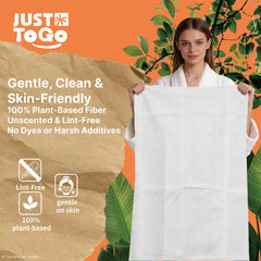 Just To Go fabric close-up showing soft plant-based nonwoven texture for gentle drying