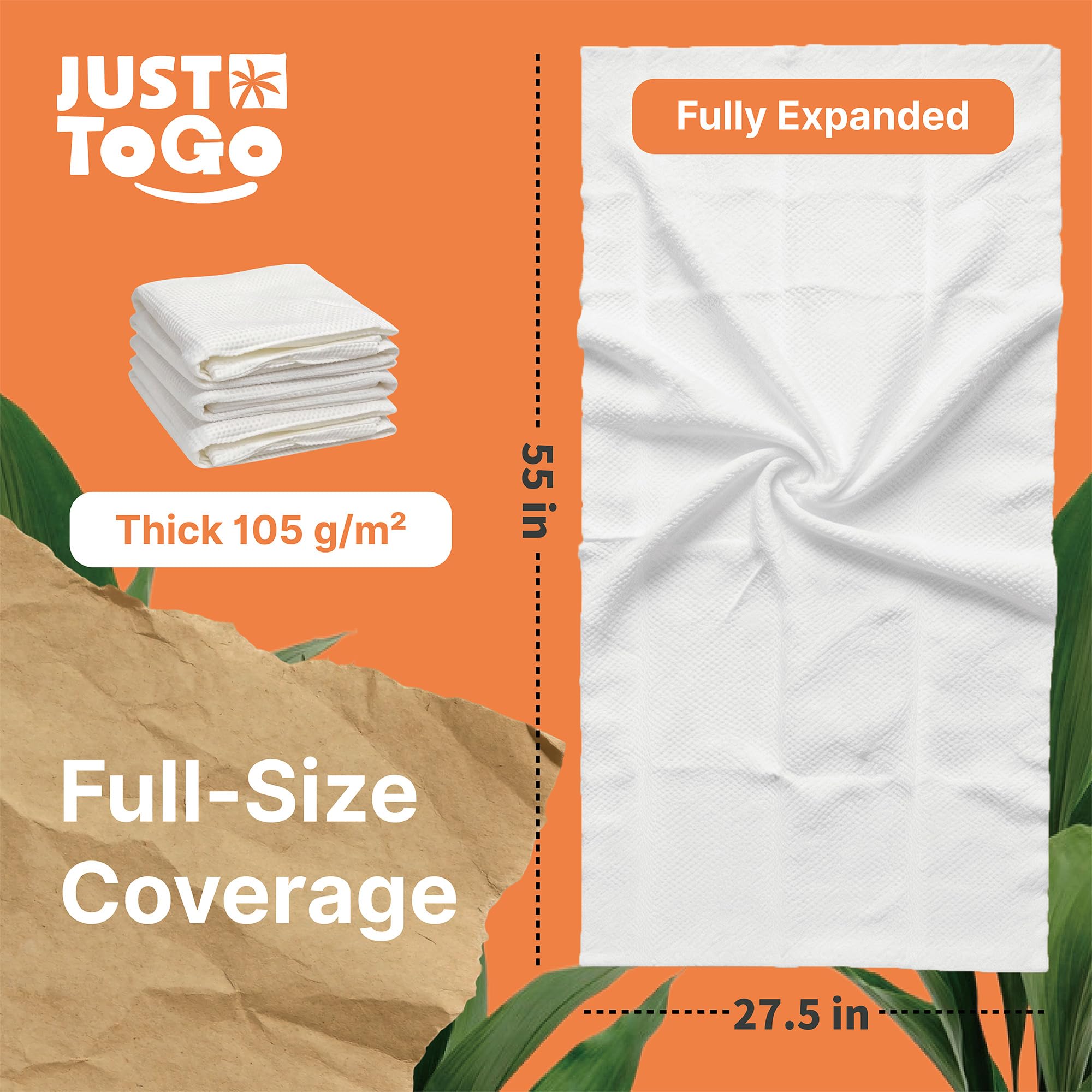 Just To Go packet inside luggage showing compact size to save packing space