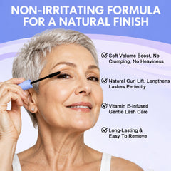 Jutqut mascara tubing close-up showing protective sheath and long-wear benefit