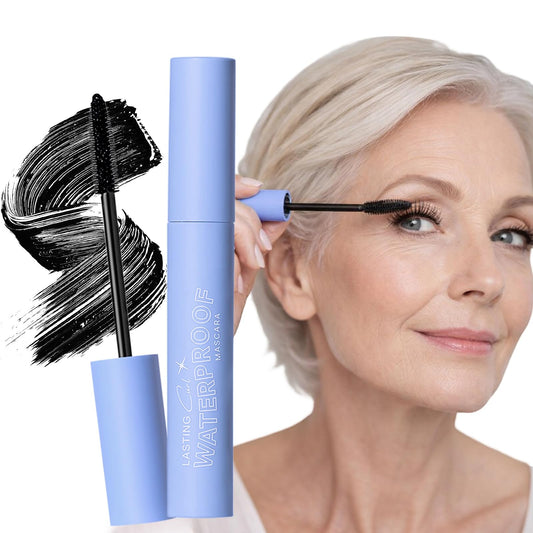 Jutqut mascara front packaging showing clean design and benefit of gentle formula