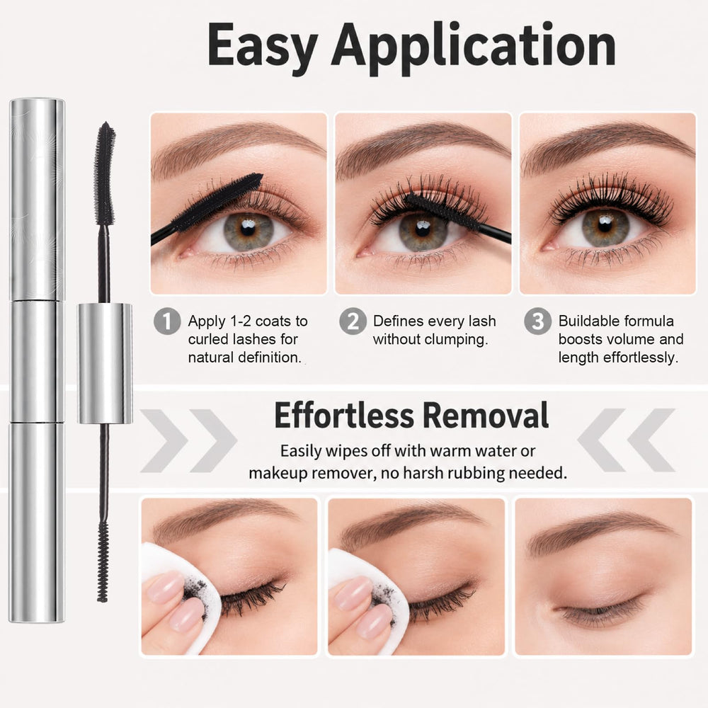 Jutqut mascara size next to fingers shows ergonomic easy-grip benefit
