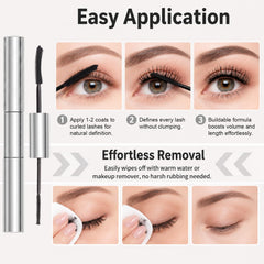 Jutqut mascara size next to fingers shows ergonomic easy-grip benefit