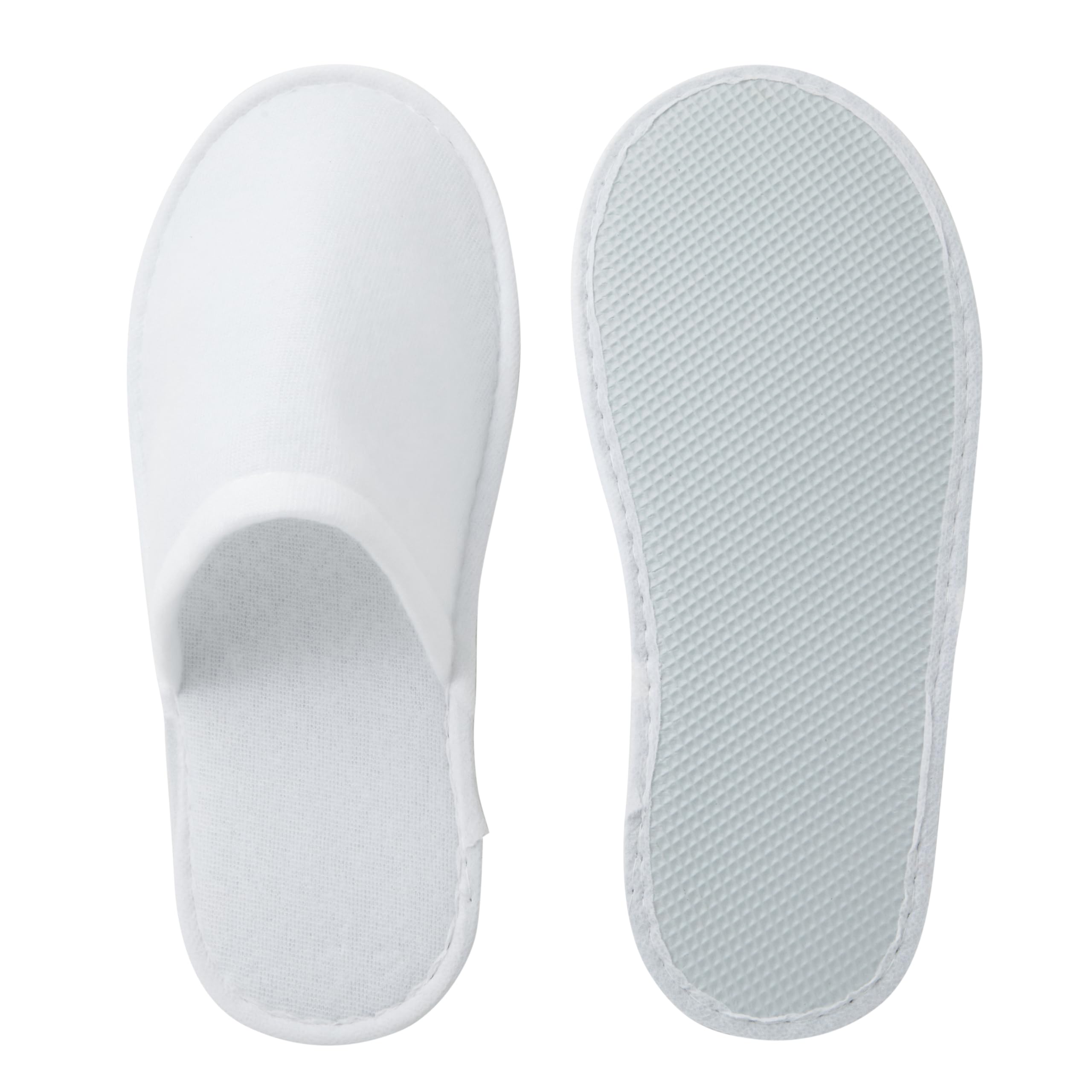 Juvale slippers on bathroom stand for easy guest access