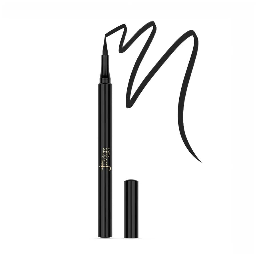 Juvia's Place pencil used on waterline showing gentle, buildable color benefit