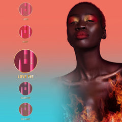 Juvia's Place liner paired with matte lipstick showing intensified color and longer wear benefit
