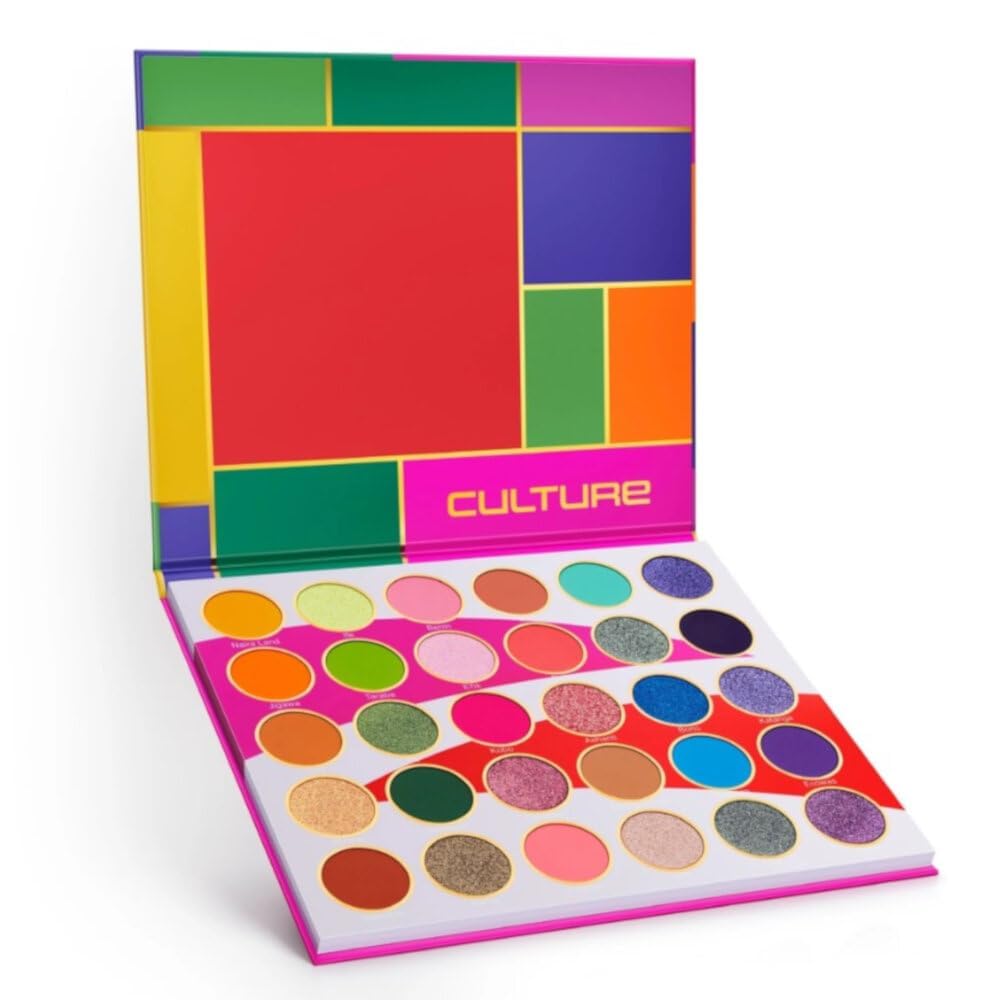 Juvia's Place palette culture open top-down view revealing mattes and shimmers