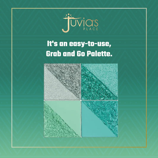 Juvia's Place close-up of pans highlighting color payoff and precise pigment delivery