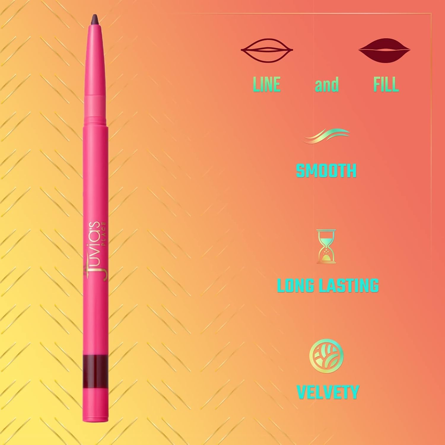 Juvia's Place Kola tip close-up illustrating smooth retractable pencil for precise lining
