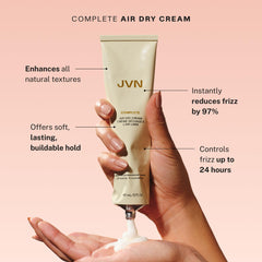 JVN Complete Air Dry Cream tube detail, defines natural texture