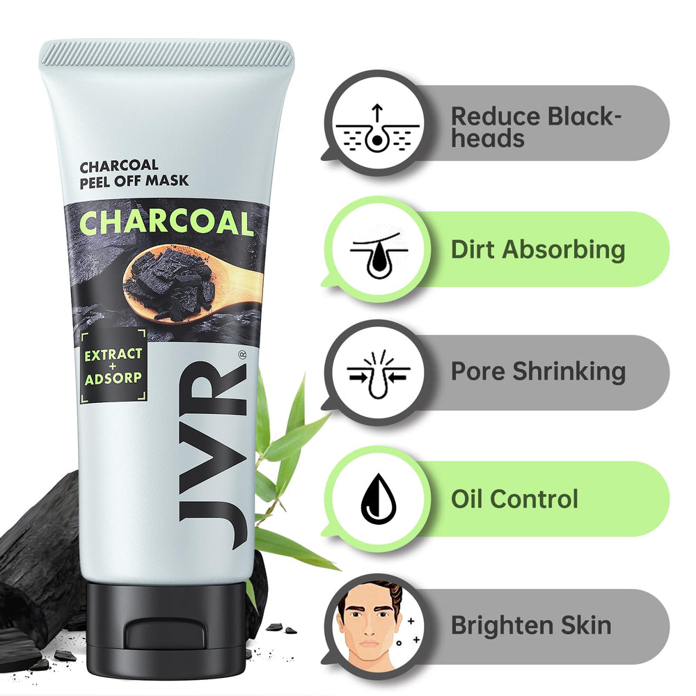 JVR charcoal mask gel texture close-up showing smooth application
