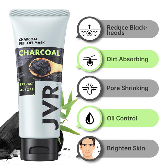 JVR charcoal mask gel texture close-up showing smooth application