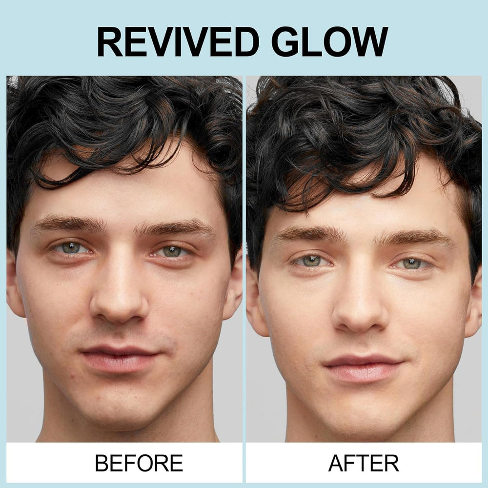 JVR cream being applied to a man's cheek for visible hydration benefit