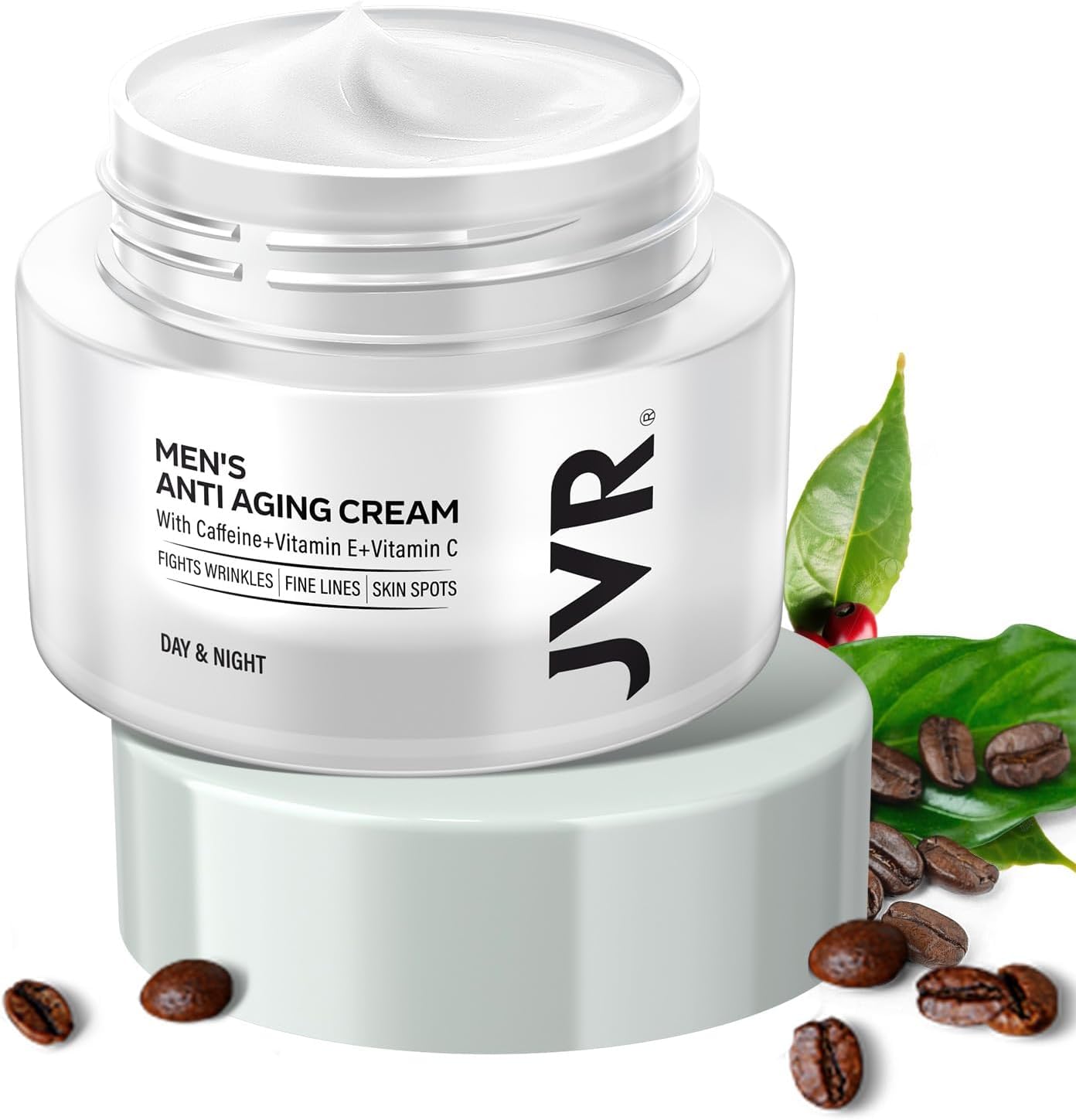 JVR front packaging showing 1.7 oz jar and clear labeling for easy selection