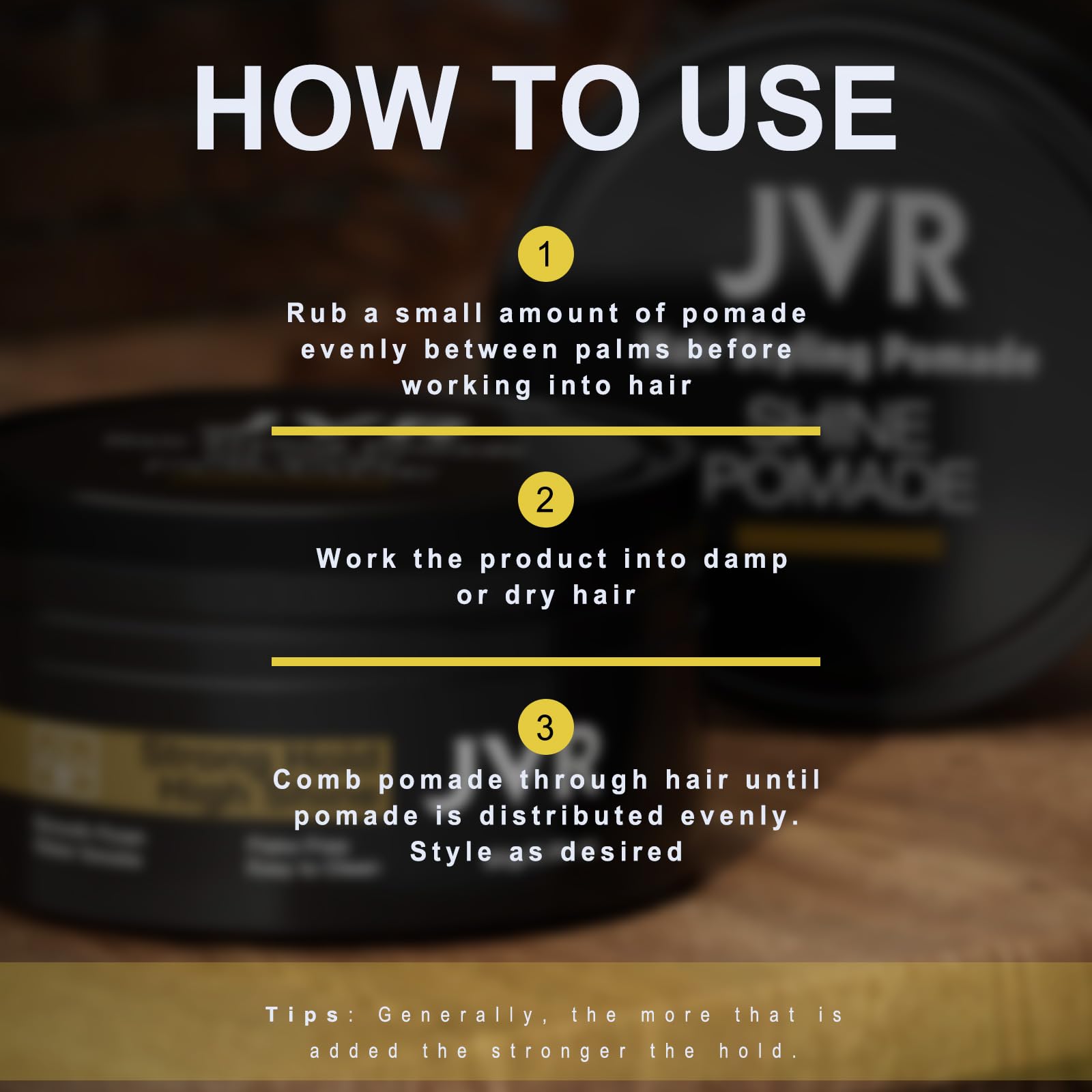 JVR pomade rinse demo showing easy washout with minimal residue