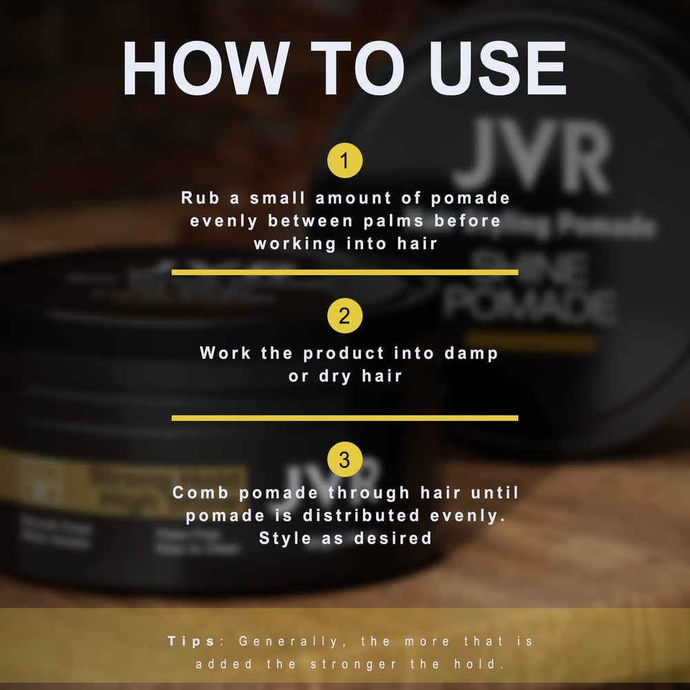 JVR pomade rinse demo showing easy washout with minimal residue
